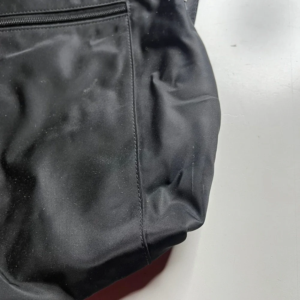 Tumi Just In Case Backpack Black Nylon‎ Gold Hardware Travel Packable Bag